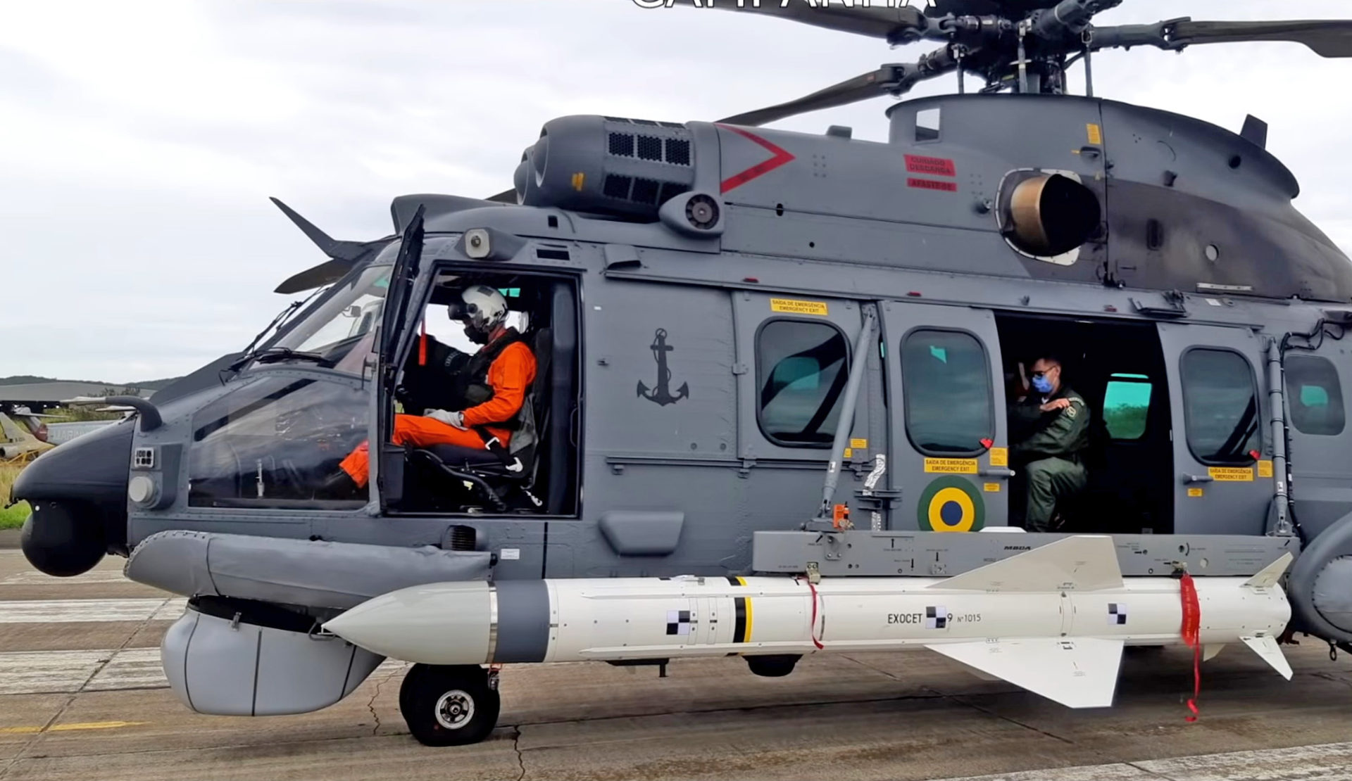 FAB certifica míssil antinavio Exocet em helicóptero H225M da Marinha