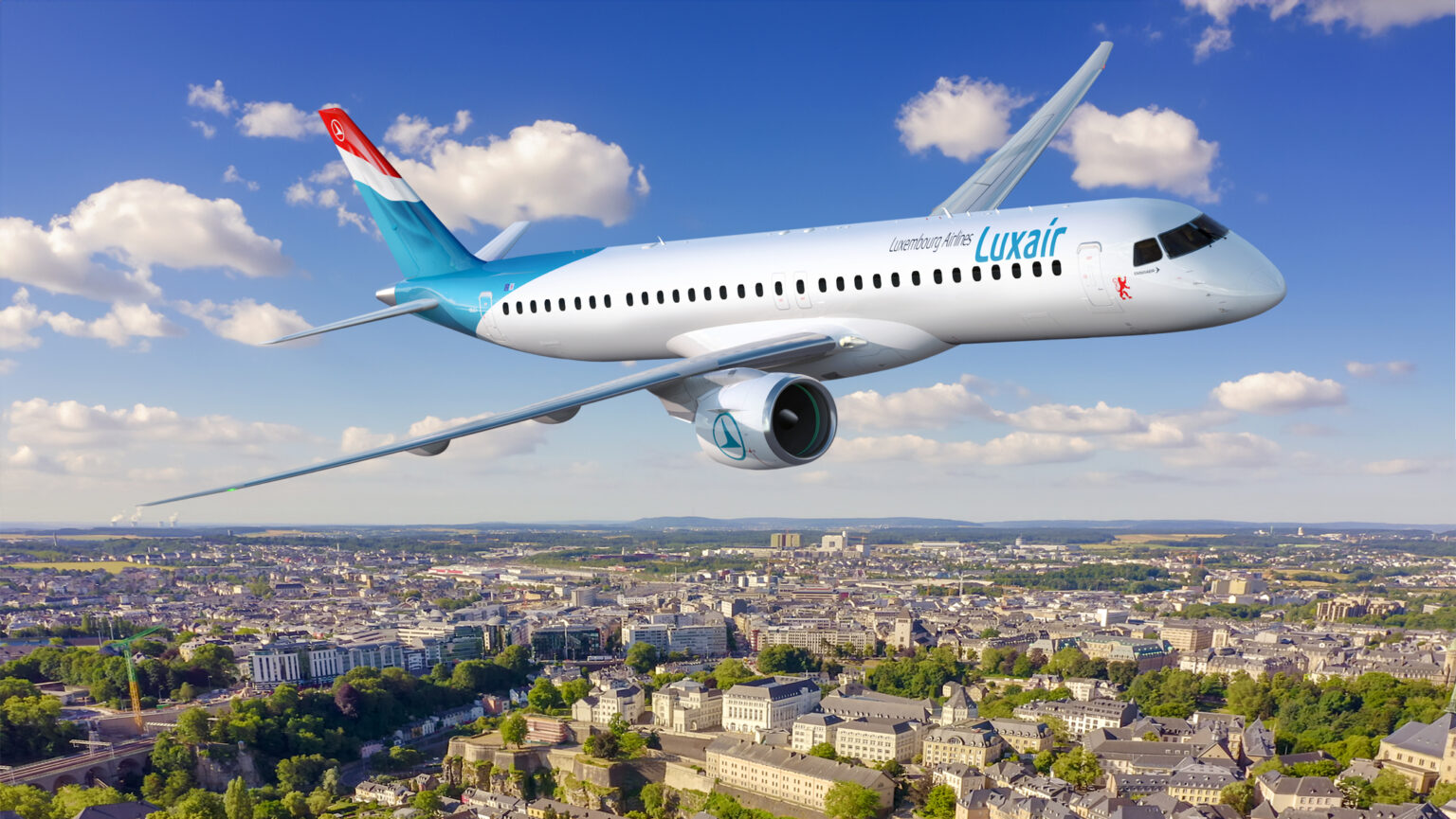 Luxair encomenda quatro jatos E195 E2 da Embraer opções para mais