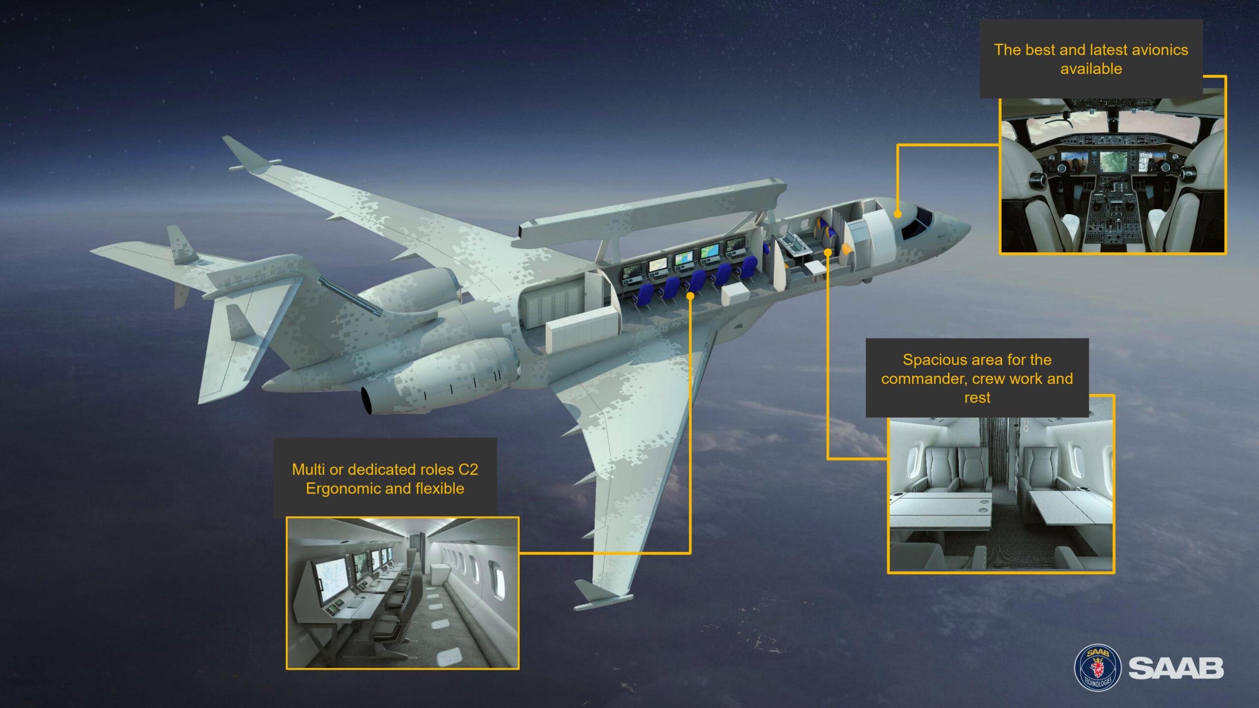 Saab Assina Contrato A FMV Sueca Para Um Terceiro GlobalEye Poder