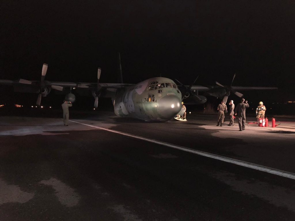 C-130 da FAB que fez pouso de emergÃªncia em AnÃ¡polis (GO)